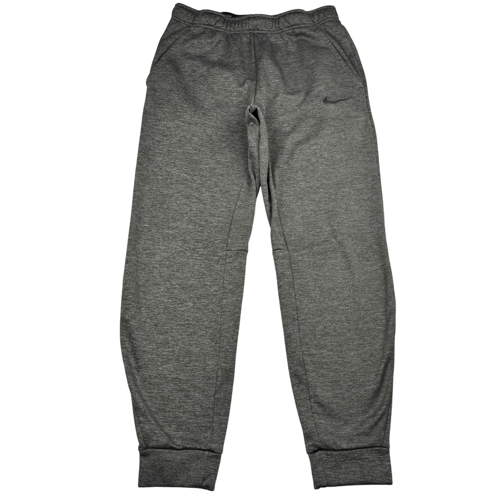 Nike Mens Medium Charcoal Heather Dri-FIT Therma Fleece Tapered Joggers Size M